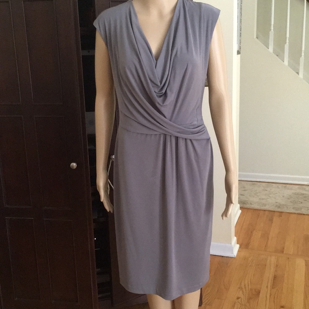 Donna Ricco gray dress sz 8 EUC